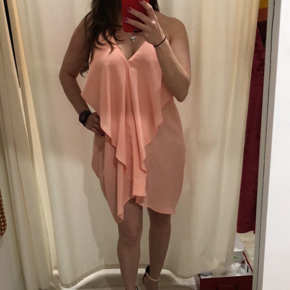 Peach flowy dress